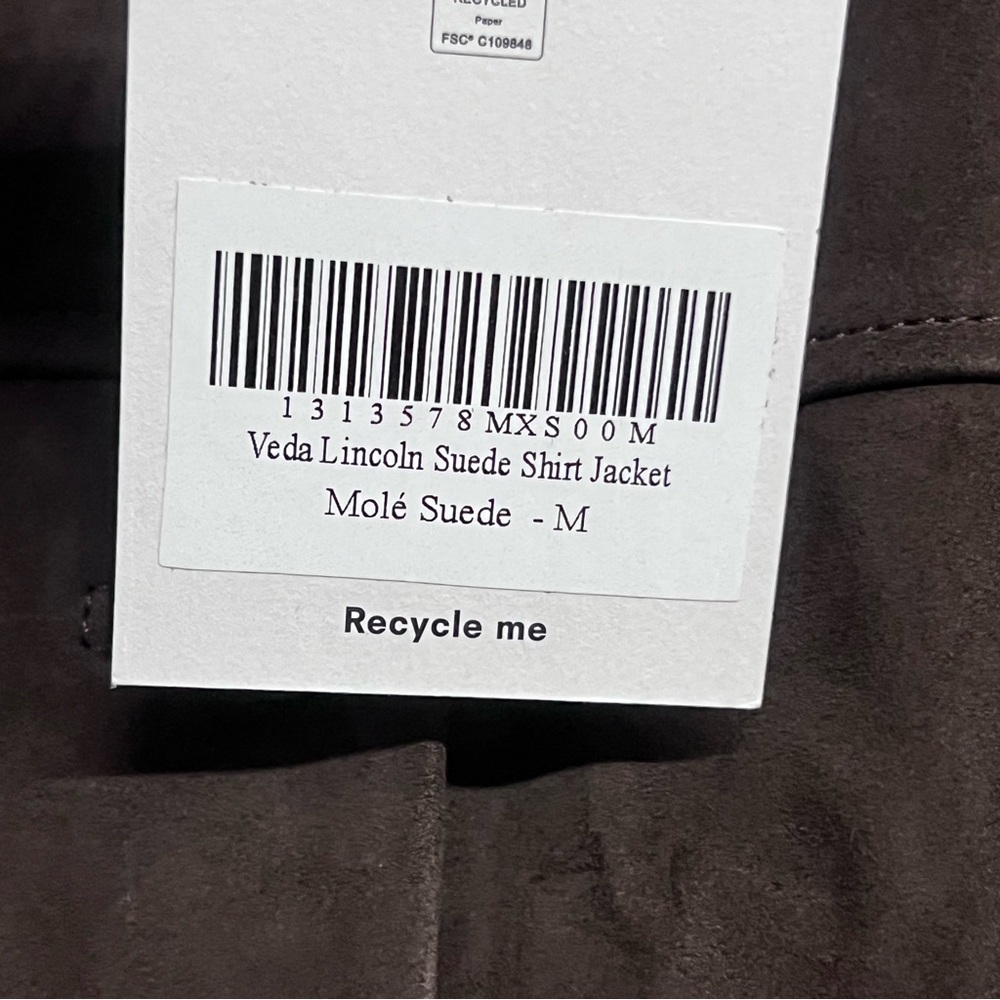 NWT Reformation Veda Lincoln Chocolate Brown Suede Shirt Jacket - Picture 12 of 13
